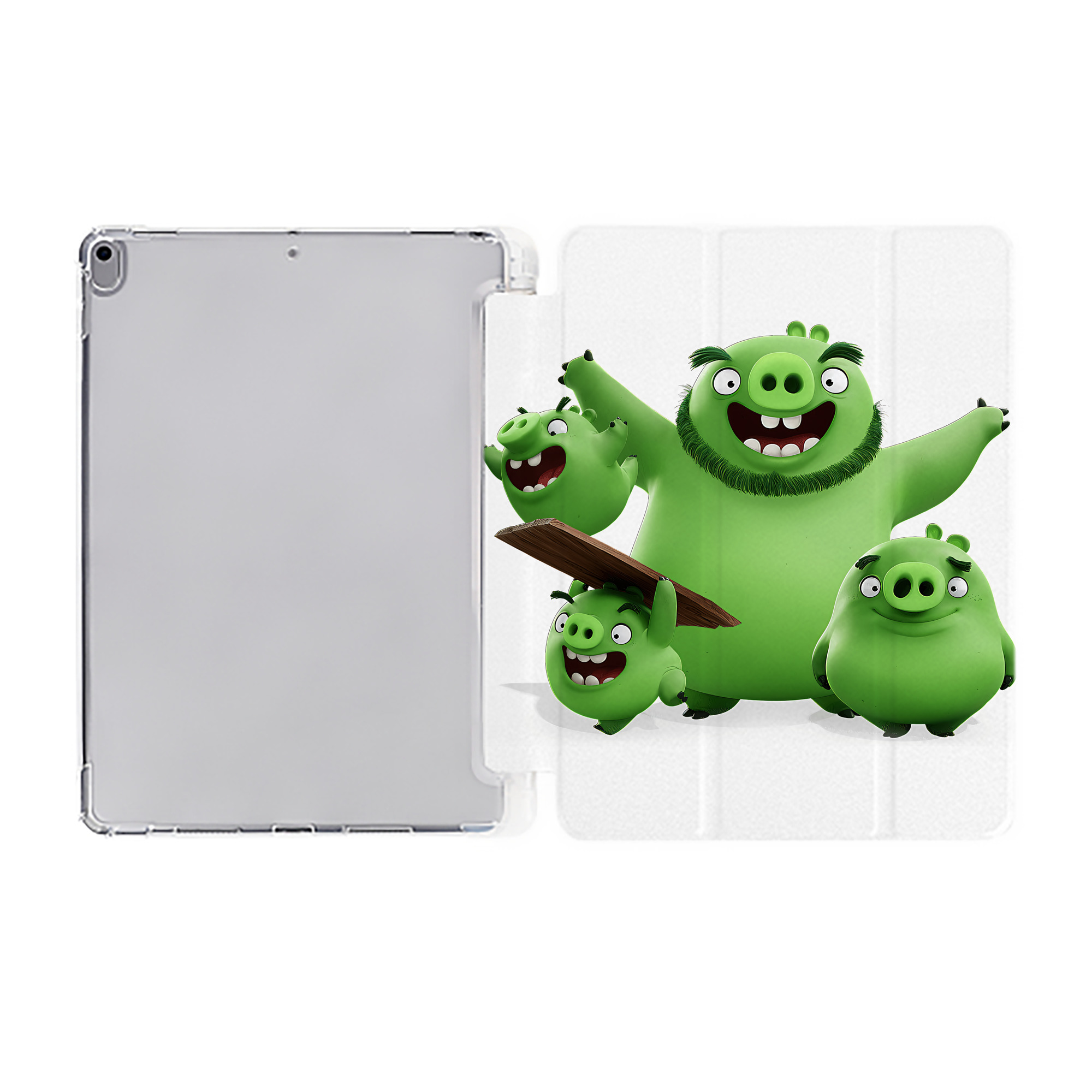 （画像用） Angry Birds アングリーバード IPad ケース ペン収納付き 三つ折りスタンド PUレザー×シリコン 対応機種9.5/10.5/10.9インチ